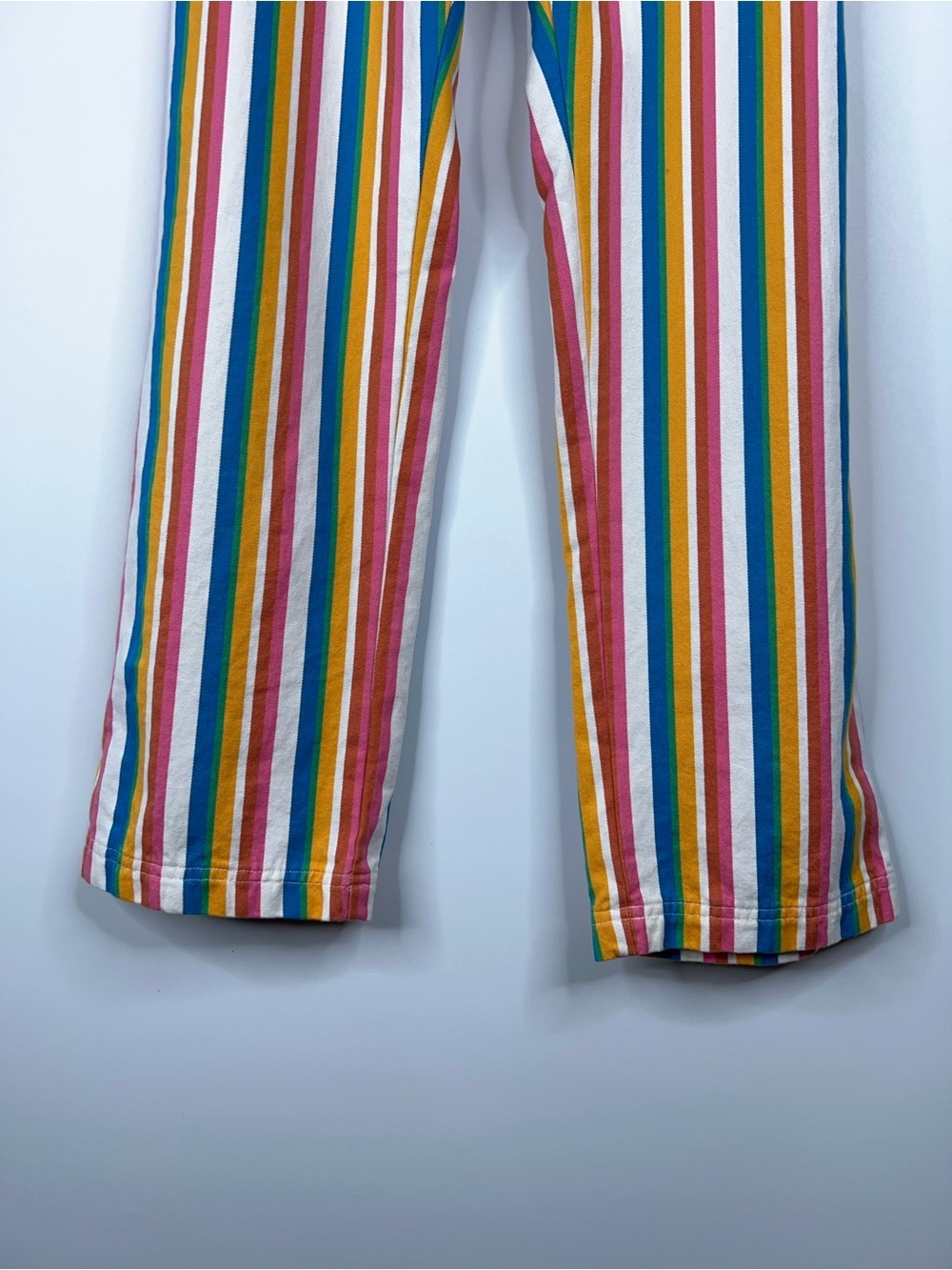 Big Bud Press Work Pants Multicolor Rainbow Stripe Straight Leg Cotton Size XS - Picture 3 of 10
